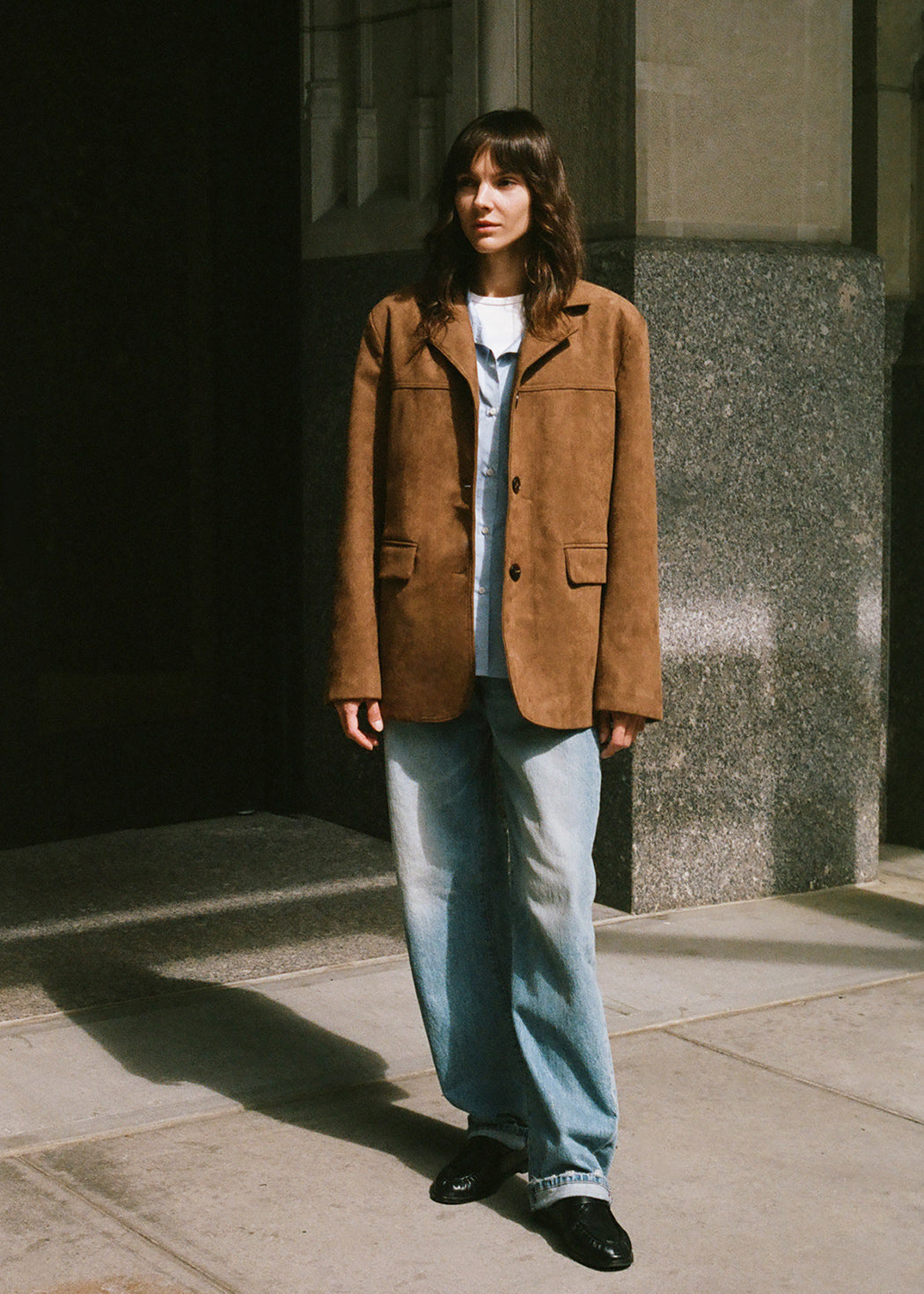 Mara Faux Suede Blazer