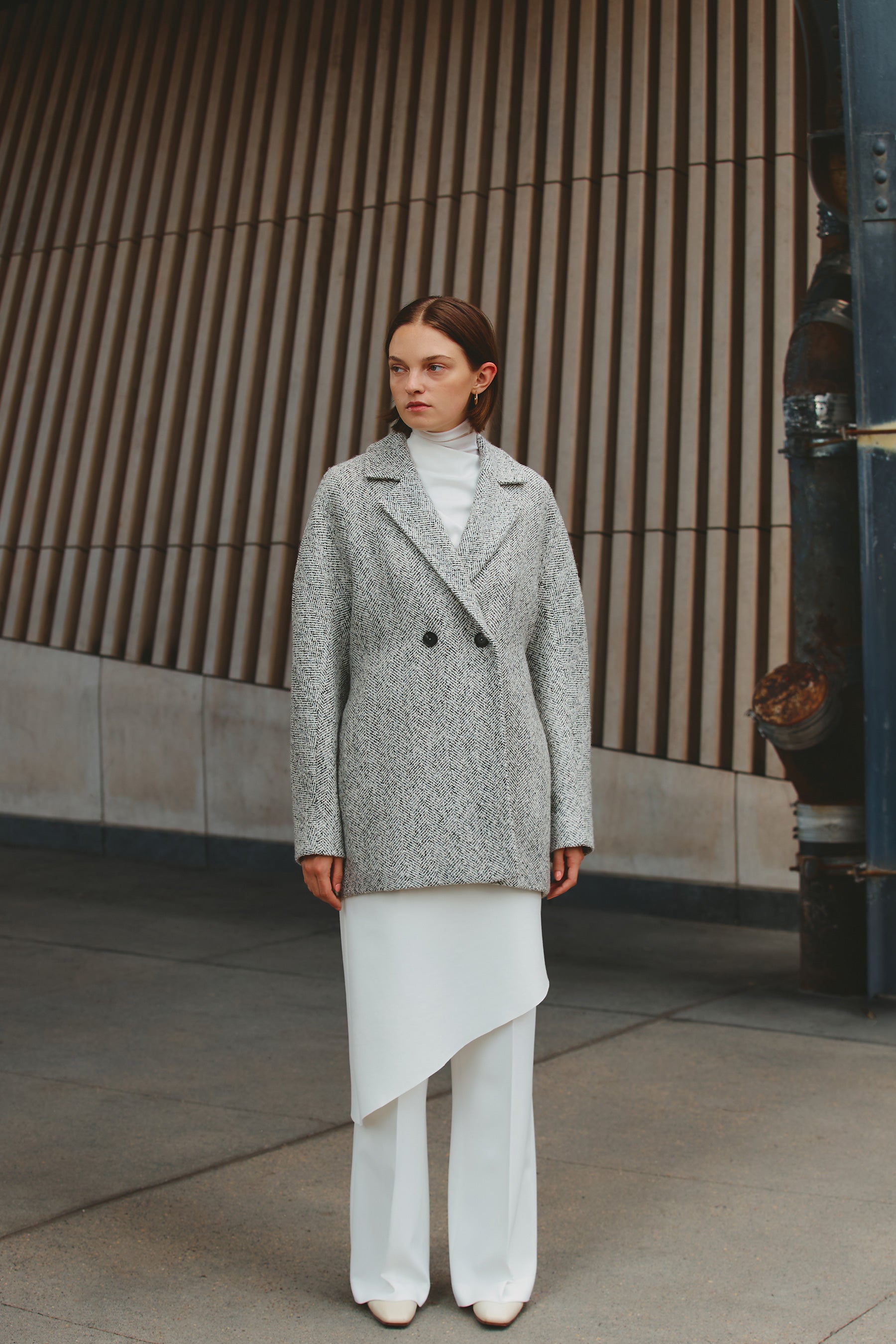 Lila Coat in Boucle