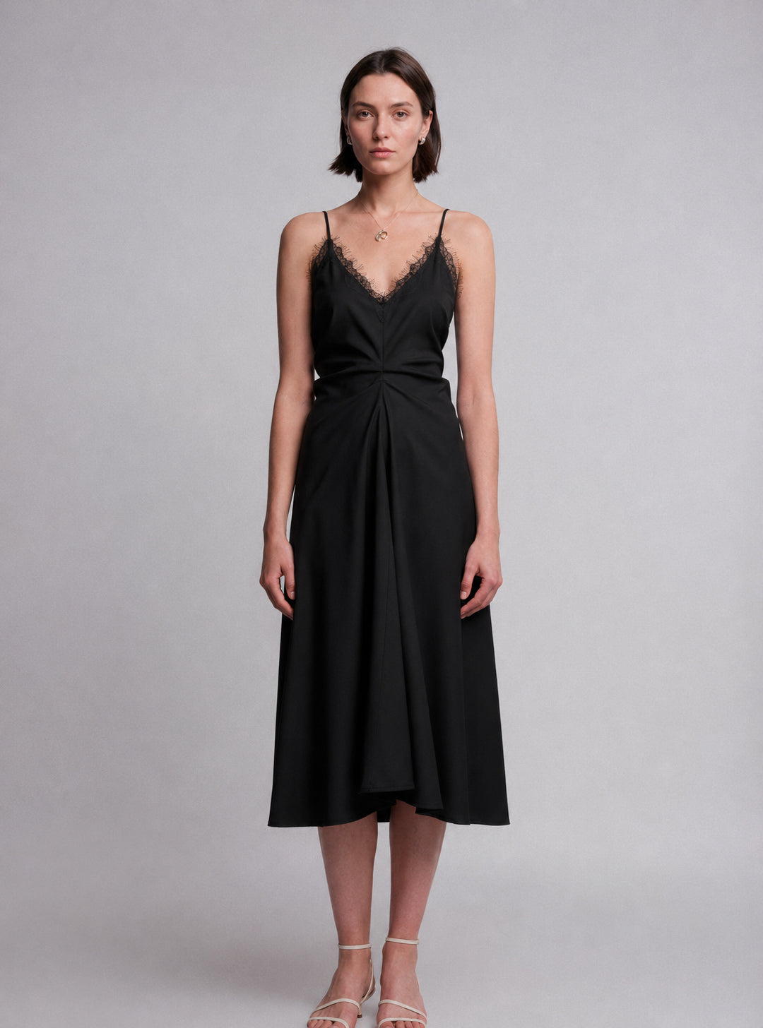 Elara Slip Dress with Lace