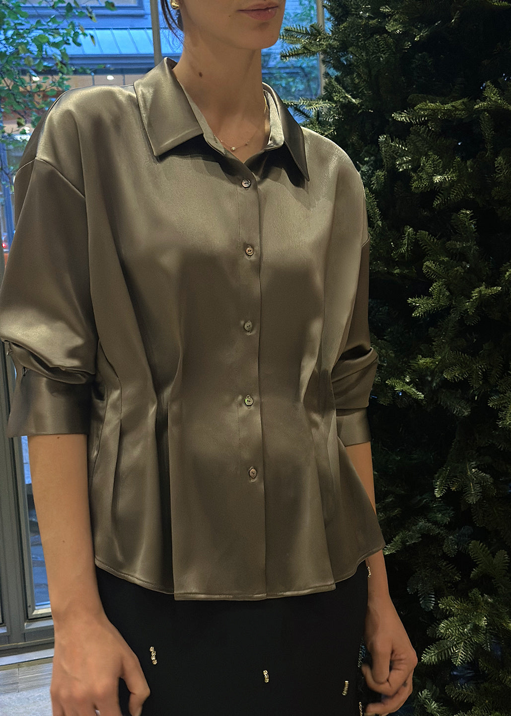 Sora Shirt in Satin