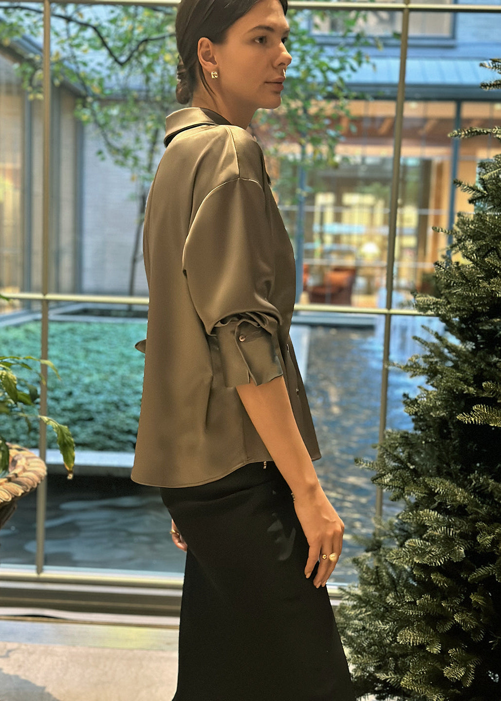 Sora Shirt in Satin
