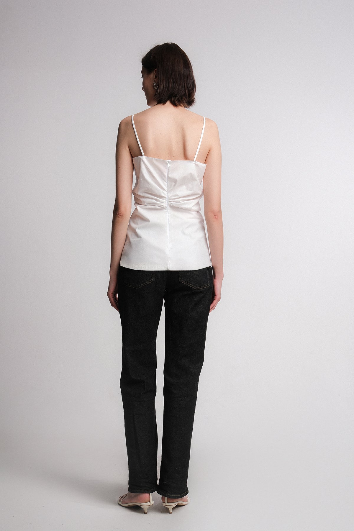 Emery Ruched Cotton Cami Top