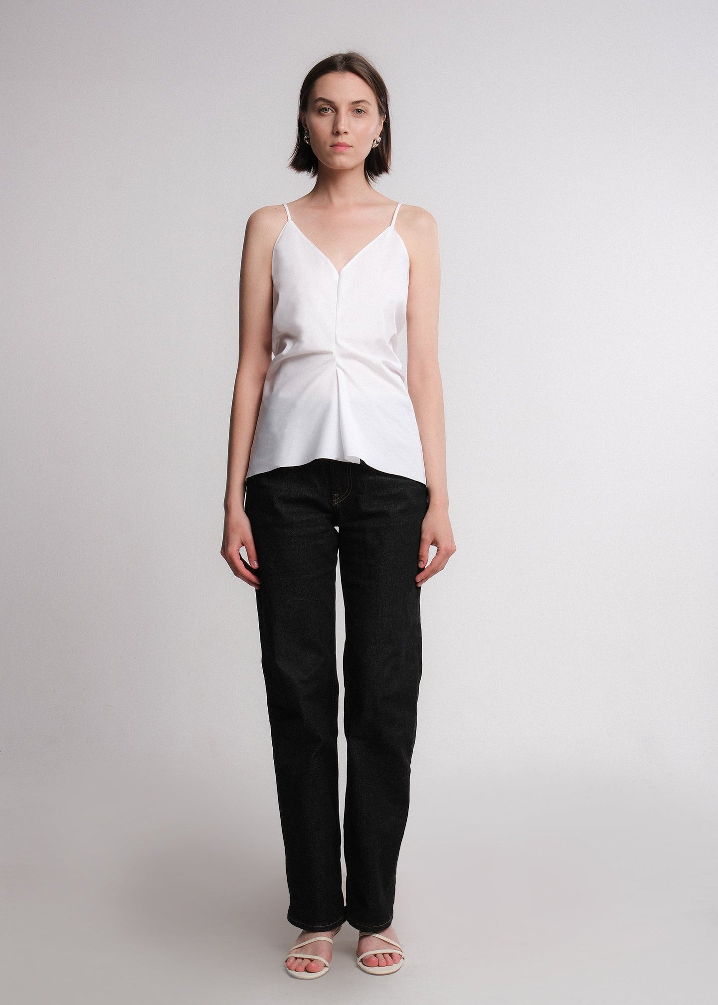 Emery Ruched Cotton Cami Top