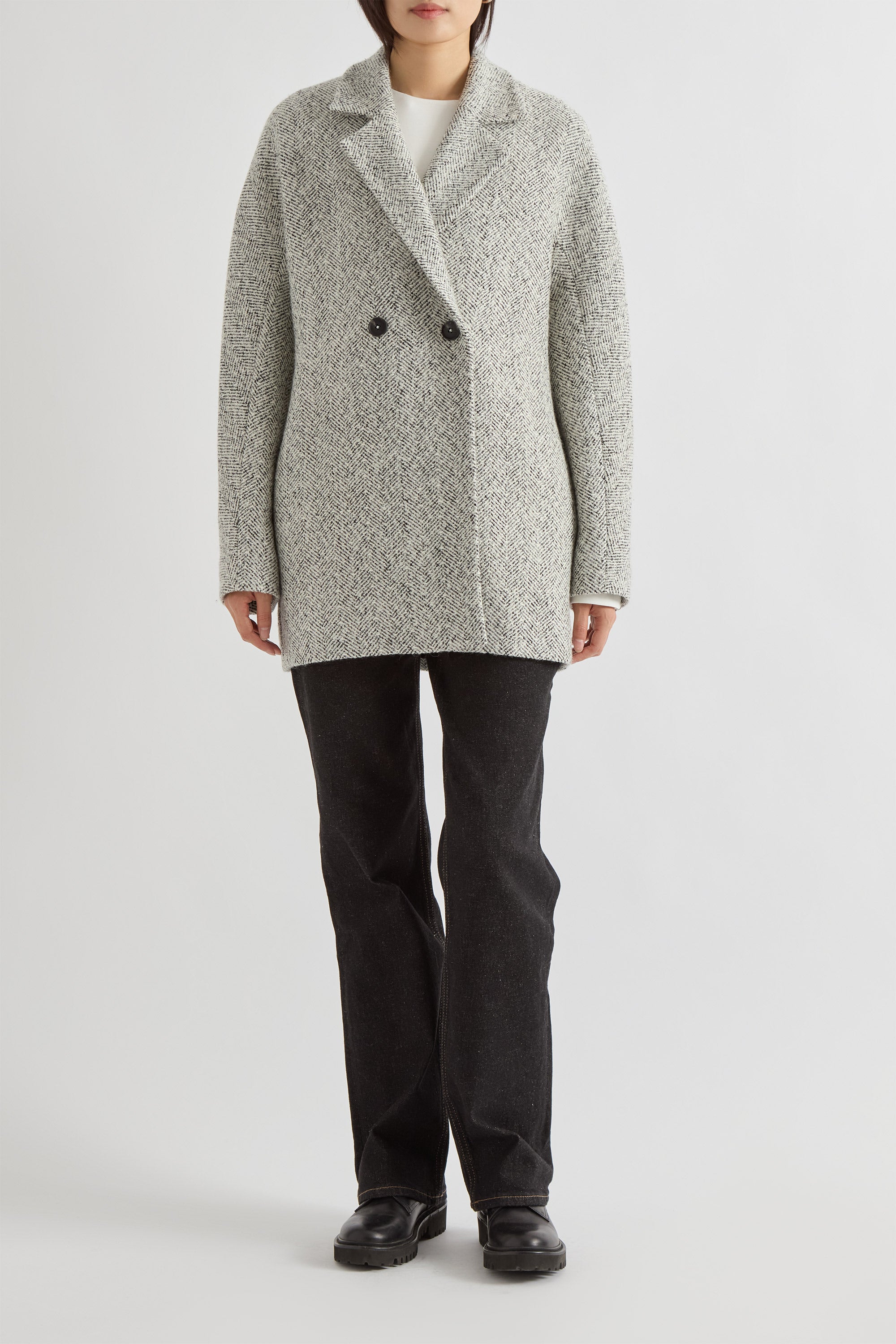 Lila Coat in Boucle