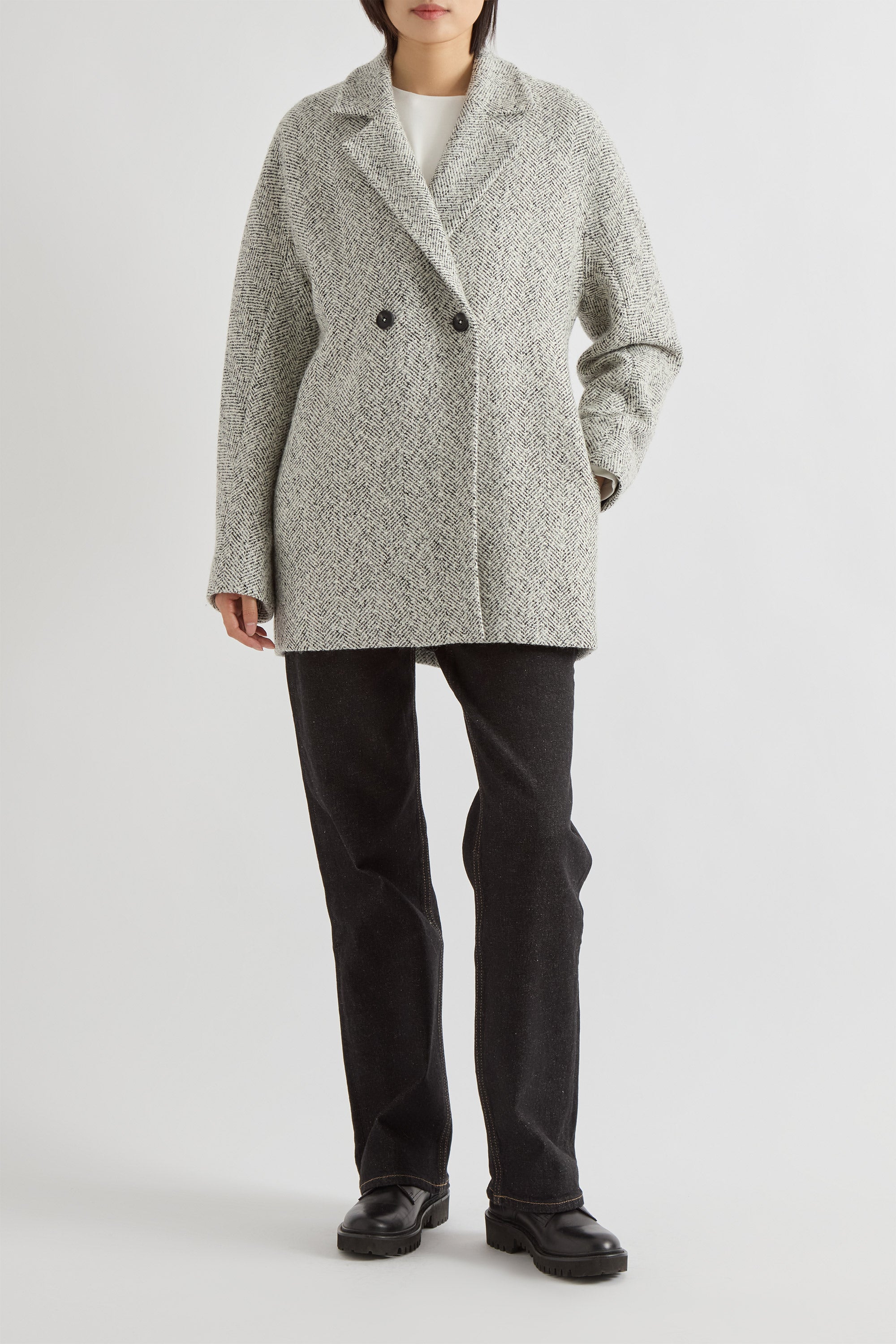 Lila Coat in Boucle