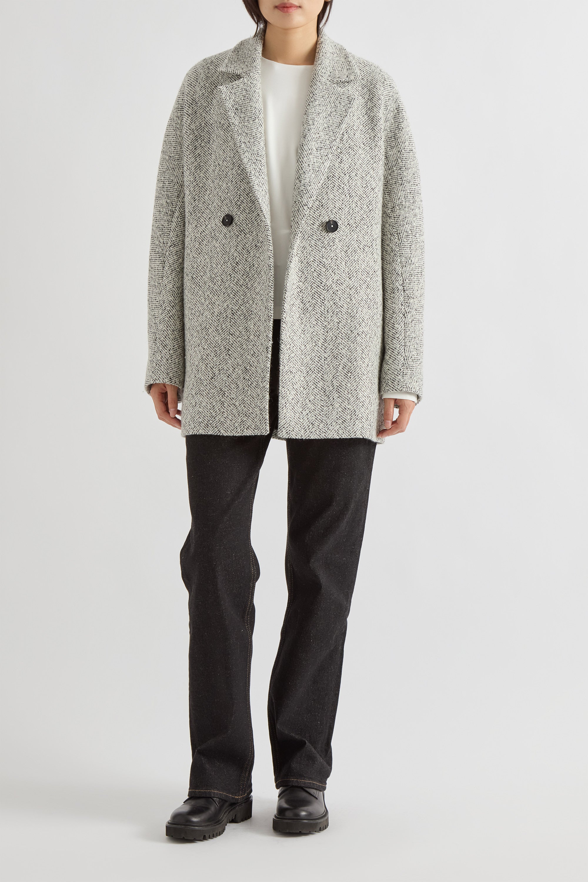 Lila Coat in Boucle