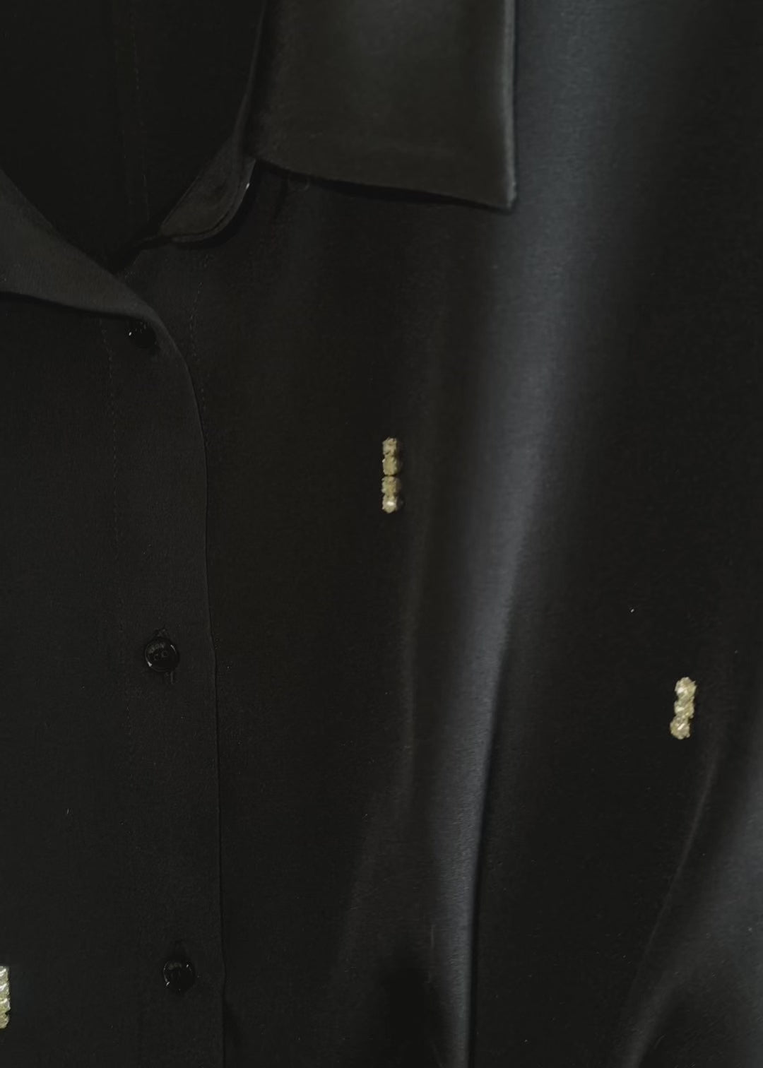 Satin Sora Shirt with Crystals